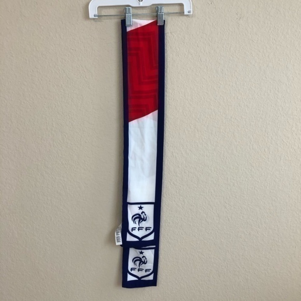 FFF France Football Soccer Team Scarf Fan Blue Red